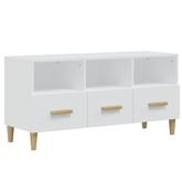 vidaXL Szafka pod TV, biała, wysoki połysk, 102x36x50 cm