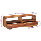 vidaXL Szafka pod TV, 110x30x40 cm, lite drewno akacjowe