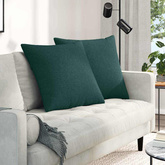 Poduszki na sofę 2 pcs Ciemna zieleń 80 x 80 cm tkanina