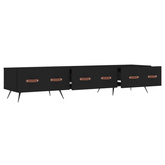 vidaXL Szafka pod TV, czarna, 150x36x30 cm, materiał drewnopochodny