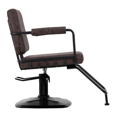 Gabbiano fotel fryzjerski Katania Loft Old Leather ciemny brąz 147875