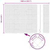 Ogrodzenie łańcuchowe 10 x 1,6 m Stal Szary
