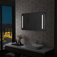 Ścienne lustro łazienkowe z LED, 100 x 60 cm vidaXL