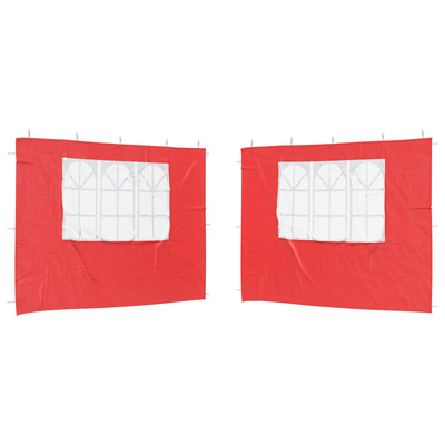 Ściana boczna namiotu na imprezy 2 pcs 300 x 195 cm czerwony