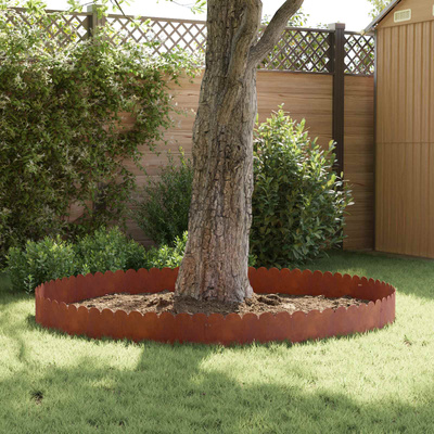 Krawężnik do trawnika 30 szt. 103 x 25 cm Stal Rdzawy