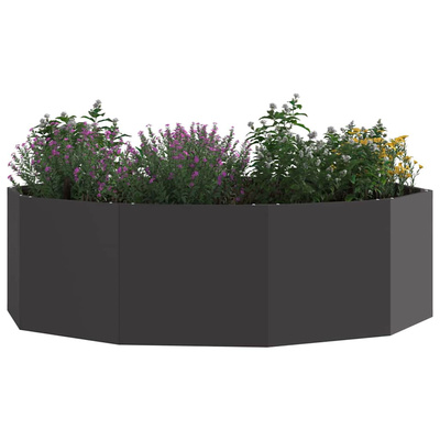 Donica Czarny 120 x 120 x 35 cm Stal