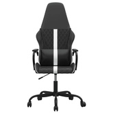 vidaXL Masujący fotel gamingowy, biało-czarny, sztuczna skóra model standard