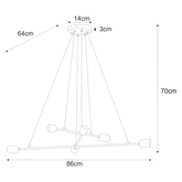 Lampa wisząca K-4381 z serii SITYA BLACK