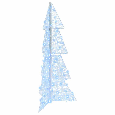 Choinka z 100 diodami LED Zimna Biała 120 cm Akryl