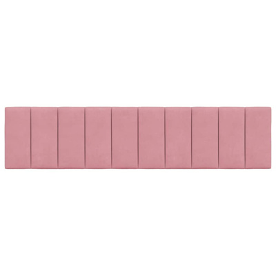 Poduszka na wezgłowie, Hanko, różowa, 200 cm, aksamitna