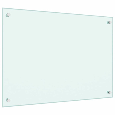 Panel ochronny do kuchni, biały, 70x50 cm, szkło hartowane