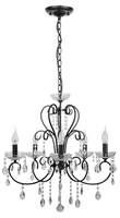 Lampa wisząca czarna z kryształkami 5xE14 Aurora 35-73730