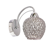 TOBIAS lampa kinkiet chromowy 1x40W E27 klosz dymiony 21-35240