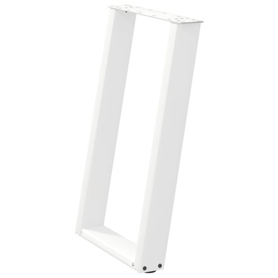 Nogi do stołu jadalnego w kształcie litery U 2 szt. Białe 50x(72-73) cm Stal