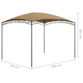 Altana, 3x4x2,65 m, kolor taupe, 180 g/m?