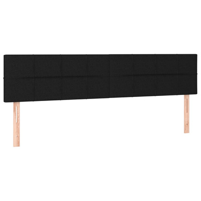 Łóżko kontynentalne z materacem, czarne, 160x200 cm, tkanina vidaXL