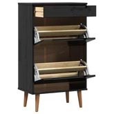 Szafka na buty MOLDE 59,5 x 35 x 103 cm Lite drewno sosnowe