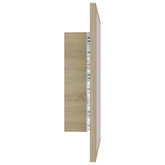 vidaXL Lustro łazienkowe LED, kolor dąb sonoma, 40x8,5x37 cm, akryl