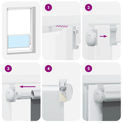 Roleta okienna zaciemniająca szara 160 x 230 cm