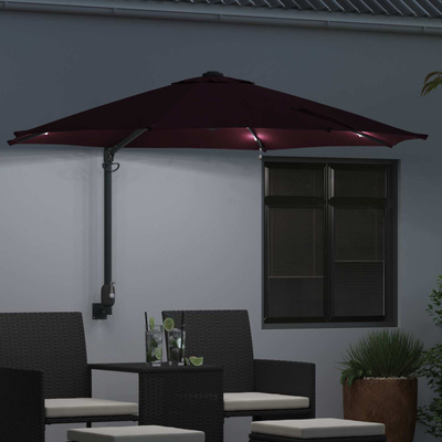 Parasolka ogrodowa Bordeaux Czerwony 248 x 248 x 148 cm