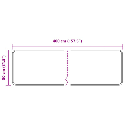 Chodnik dywanowy MARSA Czarny 80 x 400 cm Poliester i PVC