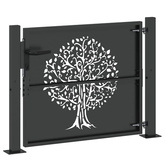 Brama ogrodowa 110 x 105 cm Stal Malowana Proszkowo Zamykane