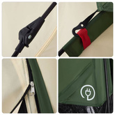 vidaXL Namiot rodzinny, kabinowy, 4-os., zielony, szybkie rozkładanie