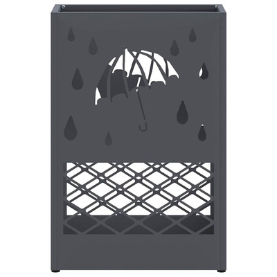 Stojak na Parasol Deszczowy antracytowy 28 x 12 x 41 cm Stal