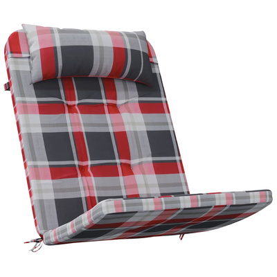 Poduszki na krzesła 2 pcs Czerwony w kratkę 58 x 77 x 4,5 cm