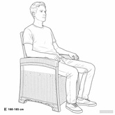 Fotel ogrodowy z funkcją leżenia stylizowany na rattan 2 szt.