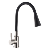 Bateria zlew. gabi z elastyczną 2f wylewką, inox / czarny BZ-87-043-L Invena