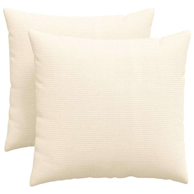 Poduszki na sofę 2 pcs Kremowy 50 x 50 cm Tkanina sztruksowa