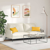 Poduszki na sofę 2 pcs Jasnożółty 50 x 30 cm Tkanina sztruksowa