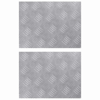 Stopień Prostokątny 2 pcs Srebrny 40 x 30 cm Aluminium