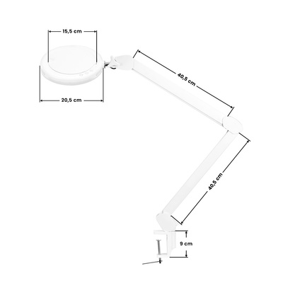 Lampa lupa led Glow 8021 do blatu reg. barwa światła 141606