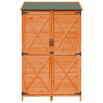 Shed ogrodowy brązowy 106 x 56 x 176,5 cm Drewno Świerkowe