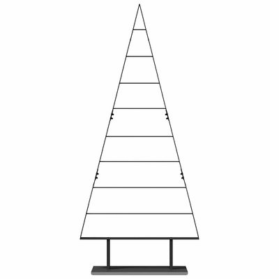 Metalowa choinka świąteczna z podstawą Czarny 180 cm Stal