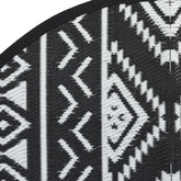 vidaXL Dywan na zewnątrz, czarny, ?160 cm, PP model standard