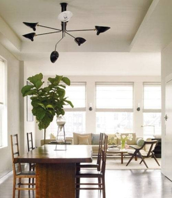Lampa wisząca RAVEN MD21178-6 Minimalistyczna Oprawa W Kolorze Czarnym ADANI AD159
