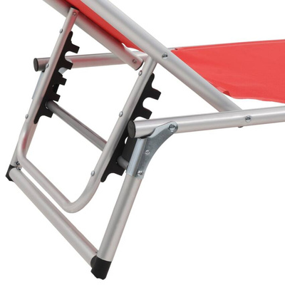 vidaXL Składane leżaki z daszkiem, 2 szt., aluminium i textilene model standard