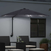 Parasolka ogrodowa Antracyt 248 x 248 x 148 cm Poliester i Stal