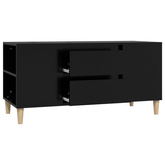 vidaXL Szafka pod TV, czarna, 102x44,5x50 cm, materiał drewnopochodny