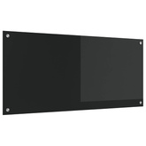 Panel kuchenny Czarny 110 x 50 cm szkło hartowane