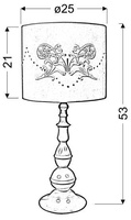 Lampka nocna Lans biała z abażurem metalowa lampa stołowa