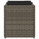 Donica ogrodowa z 3 wkładami, szara, 105x30x32 cm, rattan PE
