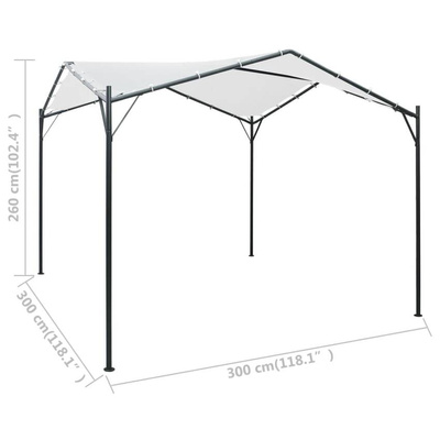 Pawilon ogrodowy, 3x3x2,6 m, biały, 180 g/m? vidaXL