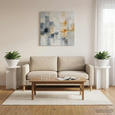 Stojak na rośliny 2 pcs Biały ?29,5 x 40 cm Drewno inżynieryjne