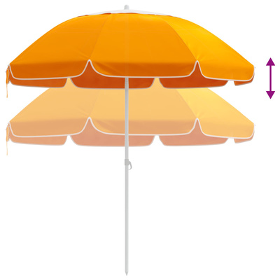Parasolka ogrodowa 240 cm Poliester 170T pomarańczowy