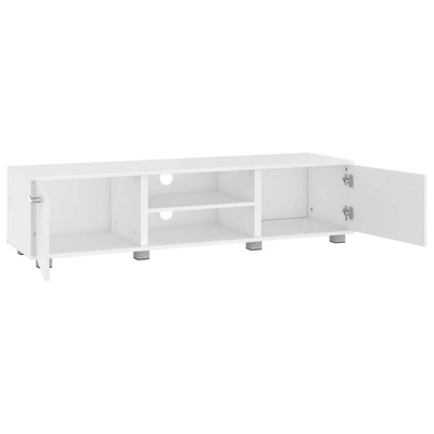 vidaXL Szafka pod TV, biała, 140x40x35 cm materiał drewnopochodny