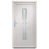 vidaXL Drzwi wejściowe, białe, 98x208 cm, PVC model standard